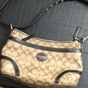 Coach Tan and Black Women's Bag